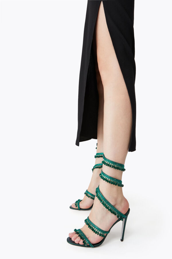 jeweled chandelier emerald green sandal 105 rene caovilla